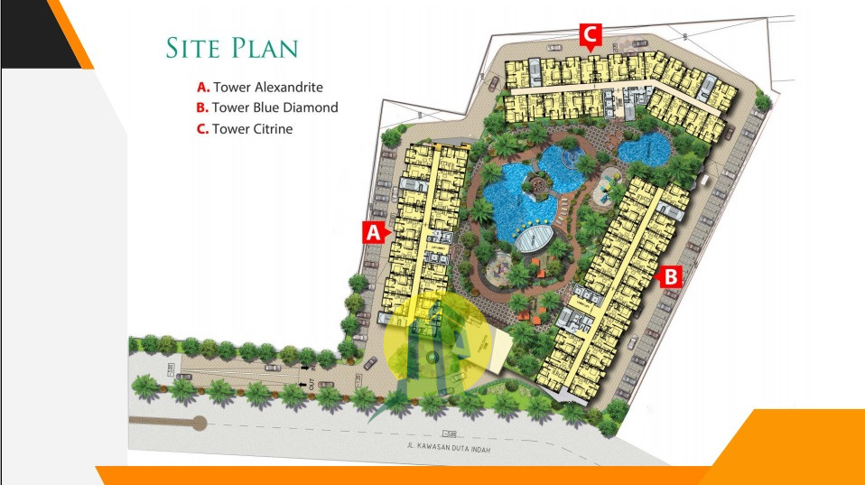 Site Plan Resort Apartment @ CBD  Jakarta Barat