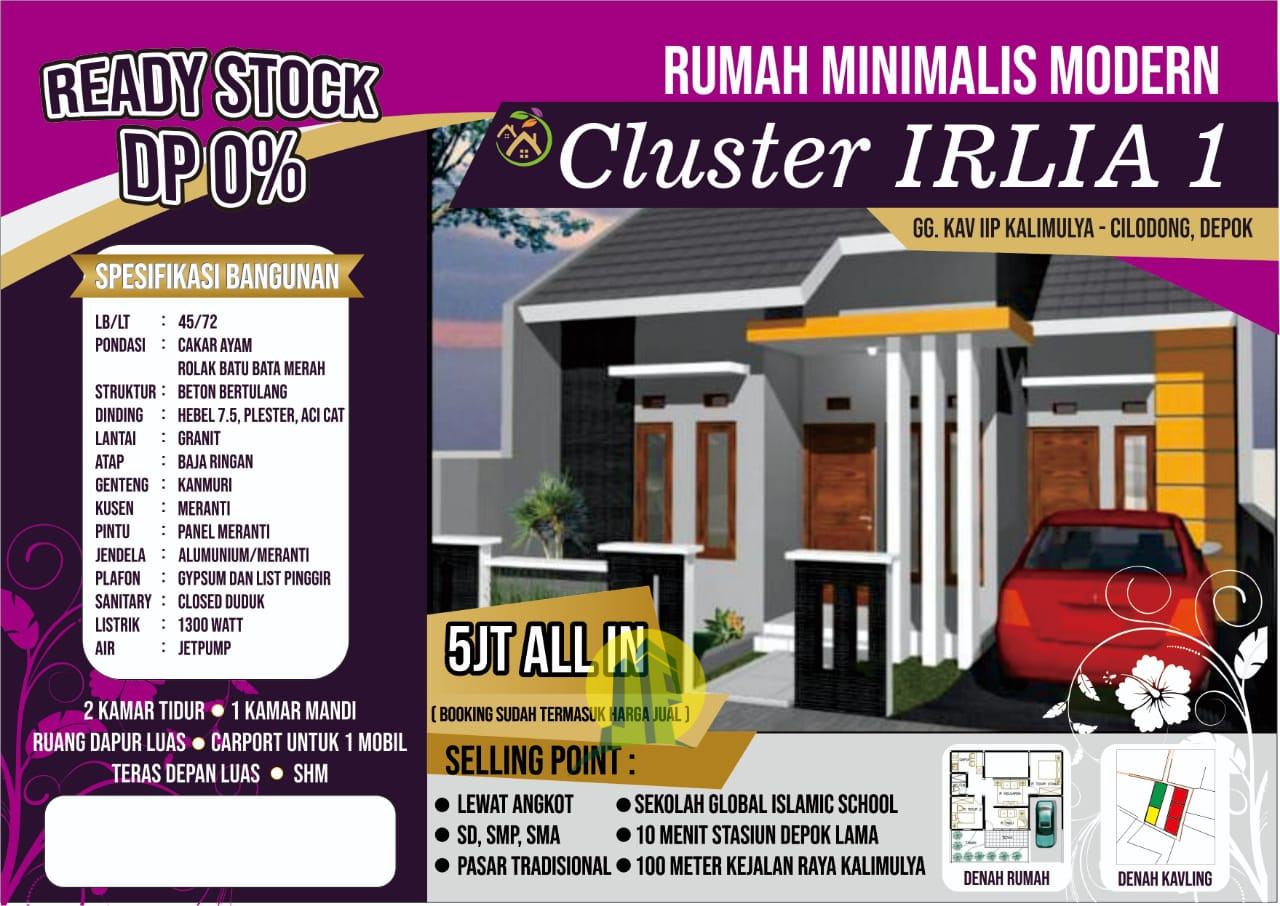 Rumah Minimalis Ready Stock DP 0